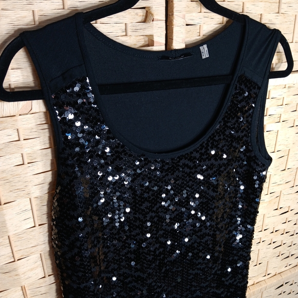 Elie Tahari Black Sequin Sleeveless Tank Top - Picture 7 of 11